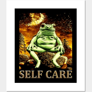 Self Care Frog Posters and Art